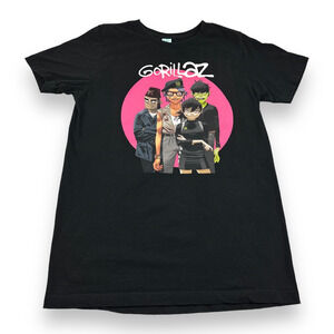 Gorillaz Shirt Womens MEDIUM Black Humanz Band Tee Concert Tour